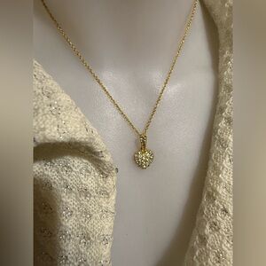 Monet crystal heart necklace